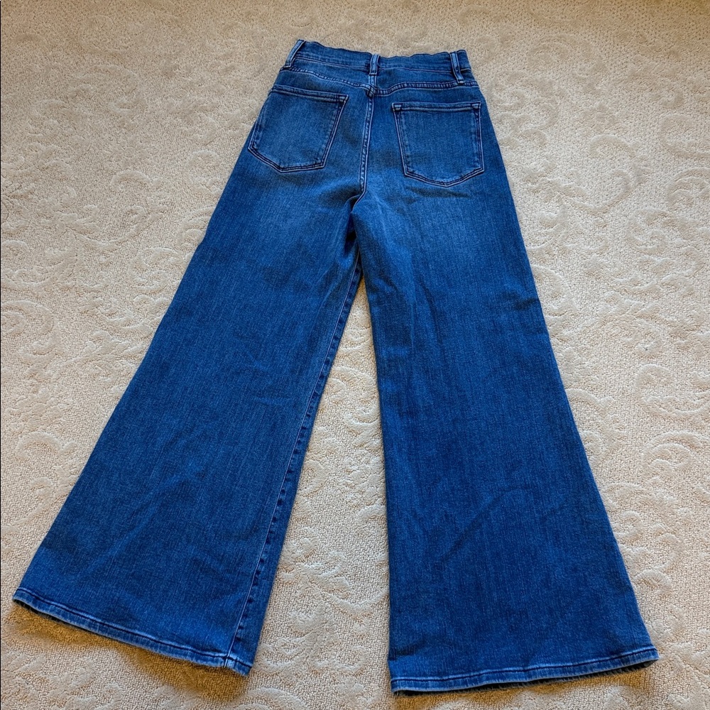 Frame Denim Dark Blue Wide Leg Flare Jeans - Picture 3 of 3